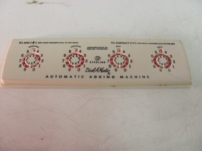 Vintage Sterling #565 Dial-A-Matic Automatic Mechanical Adding Machine ...