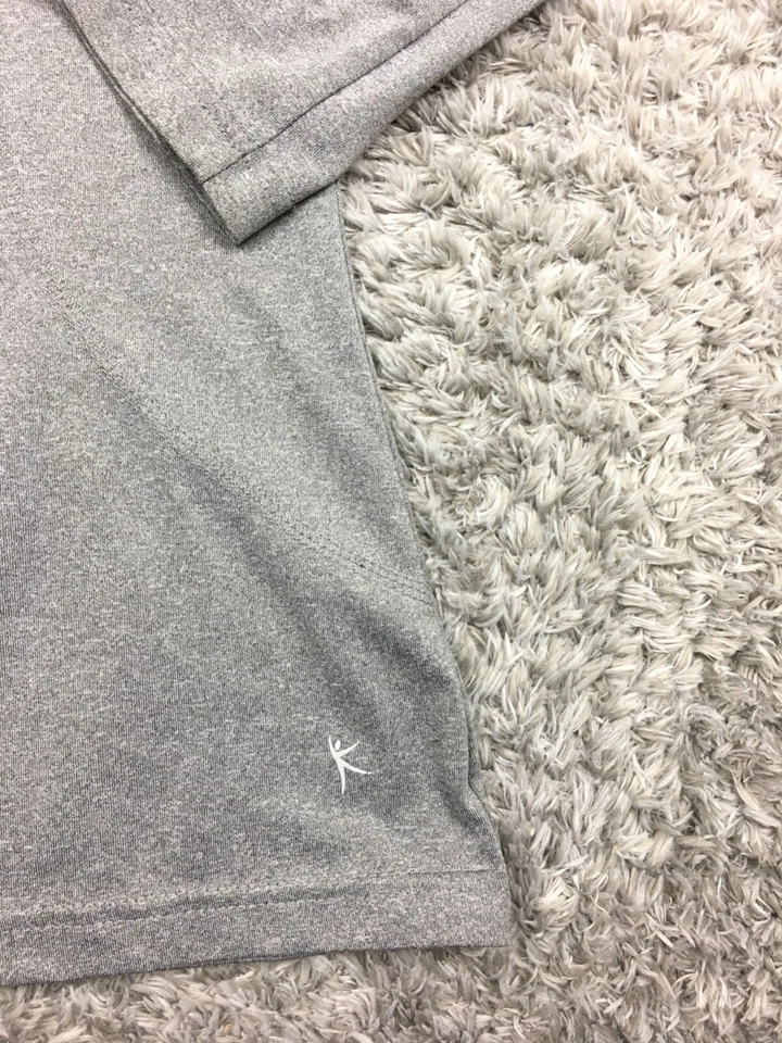 Пуловер женский Danskin 1/4 на молнии размер большой полуоблегающий серый синий эластичный активный - Изображение 4 из 4