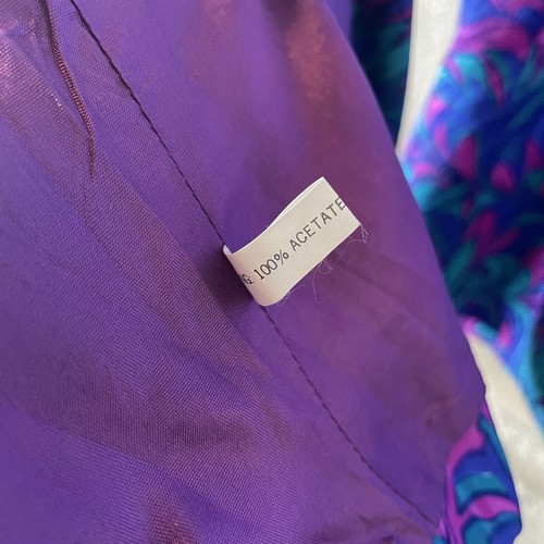 VTG Papell Boutique Evening Jacket & Skirt Pink & Purple Modest Size 16 Career - Picture 9 of 9
