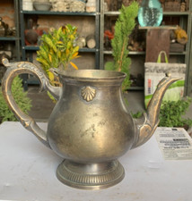 Indian Antique Old Hand Crafted Brass Water Pot Milk Jug Container With Spout