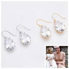 KINGWHYTE - Orecchini Infinity A Goccia In Argento 925 Con Zirconi Cubici, Simbolo Dell'Infinito - 2