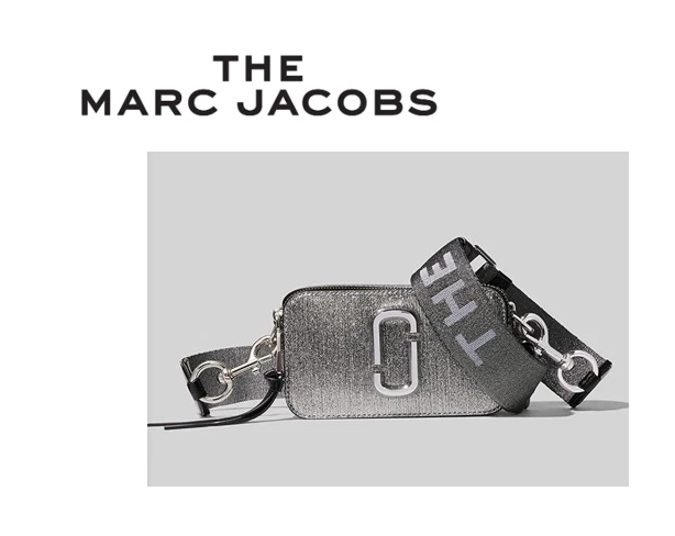 Marc Jacobs Stripe Glitter Snapshot Camera Bag In