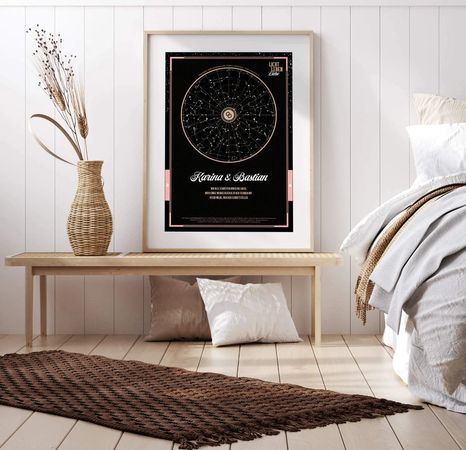 Geschenk zur Hochzeit: Hochzeitsgeschenk personalisiert, Geschenkidee Sterntaufe - Bild 3 von 4