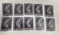 2024 Bowman Chrome  Eduardo Tait #BCP-164  10 Card Lot
