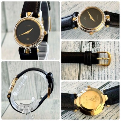 GUCCI Watch 4500L Combi Black Rare Used Japan Check description | eBay