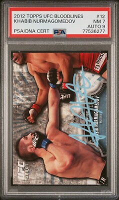 KHABIB NURMAGOMEDOV 2012 TOPPS UFC BLOODLINES SIGNED ROOKIE - PSA