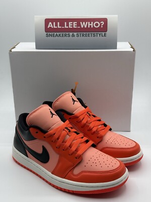 Nike Air Jordan 1 Low Crimson Bliss Black Orange Gr.43