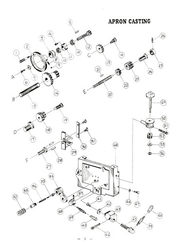 Torno Grizzly 1630, 1642, 1650 y 1660 manual de instrucciones y piezas #1479 - Imagen 7 de 8
