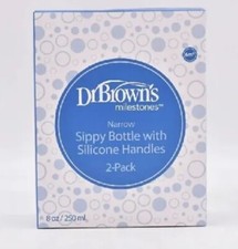 Dr Browns Milestones Sippy Bottle w/ Silicone Handles - Pack Of 2 New