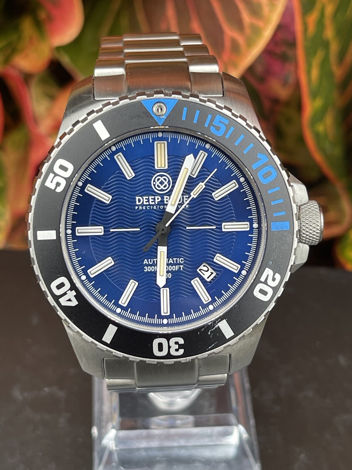 Deep Blue Precision Pro Diver Automatic T 100 Flat Tube Watch