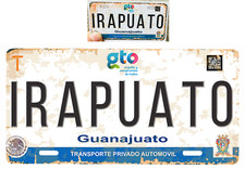Juego Irapuato Guanajuato México Aluminio Placa 6"x 12" y Pegatina 2"x4"