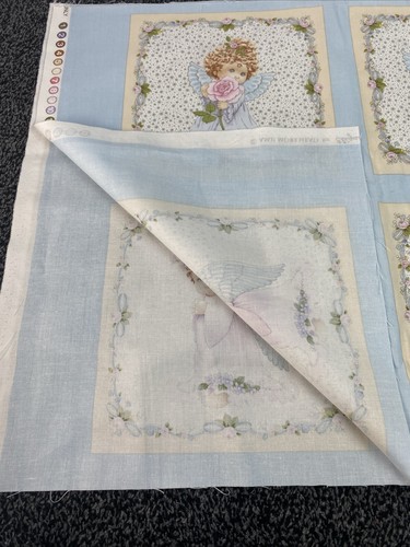 AMI Morehead For Elizabeth Studios Angel Fabric Panels Cotton 2 pcs M4107 16x44 - Picture 5 of 7