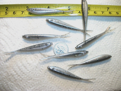 100-2 1/4''-crappie-panfish-minnow-grubs-drop shot-jigs-split tails-scent-flukes