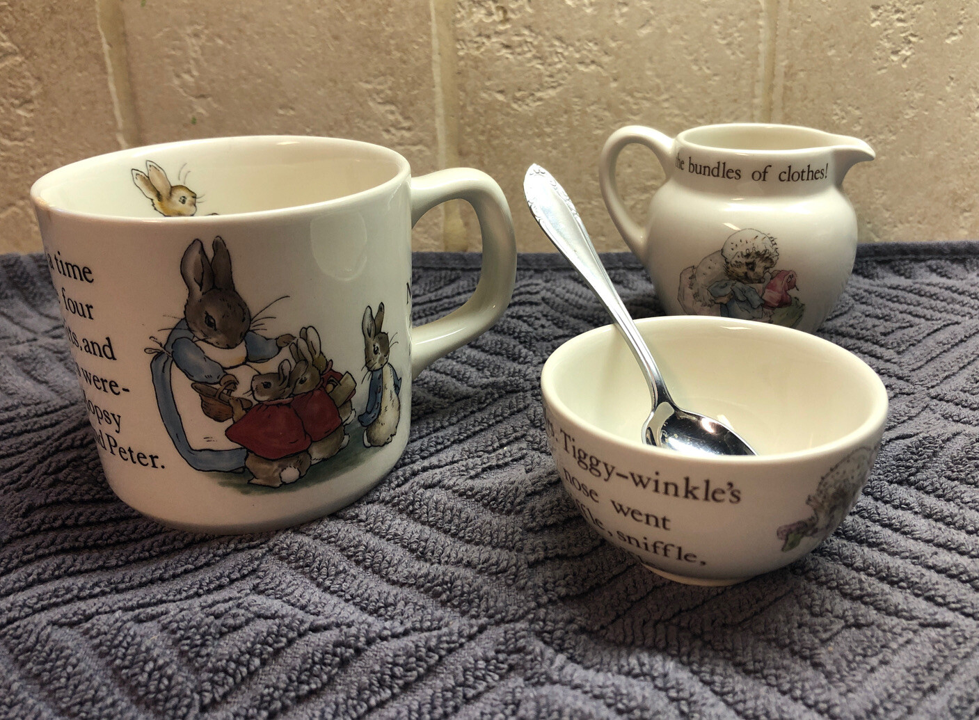 peter rabbit tea coffee sugar set