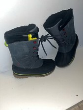 Swiss Tech Snow Thinsulate Boots Children Size 1 Black Gray Memory Foam A1.15