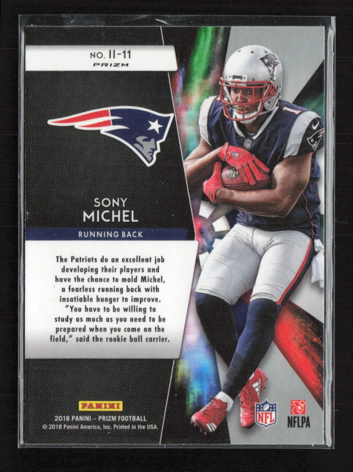 2018 Panini Prizm #II-11 Sony Michel Instant Impact Prizm (W) - Image 2 of 2
