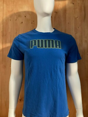 PUMA Graphic Print Adult Men's Men T-Shirt Tee Shirt M Medium MD Blue