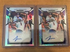 Lot (2) JAZZ FERGUSON 2019 Panini Prizm Draft Picks AUTO MOJO # 47/49 +Silver AU