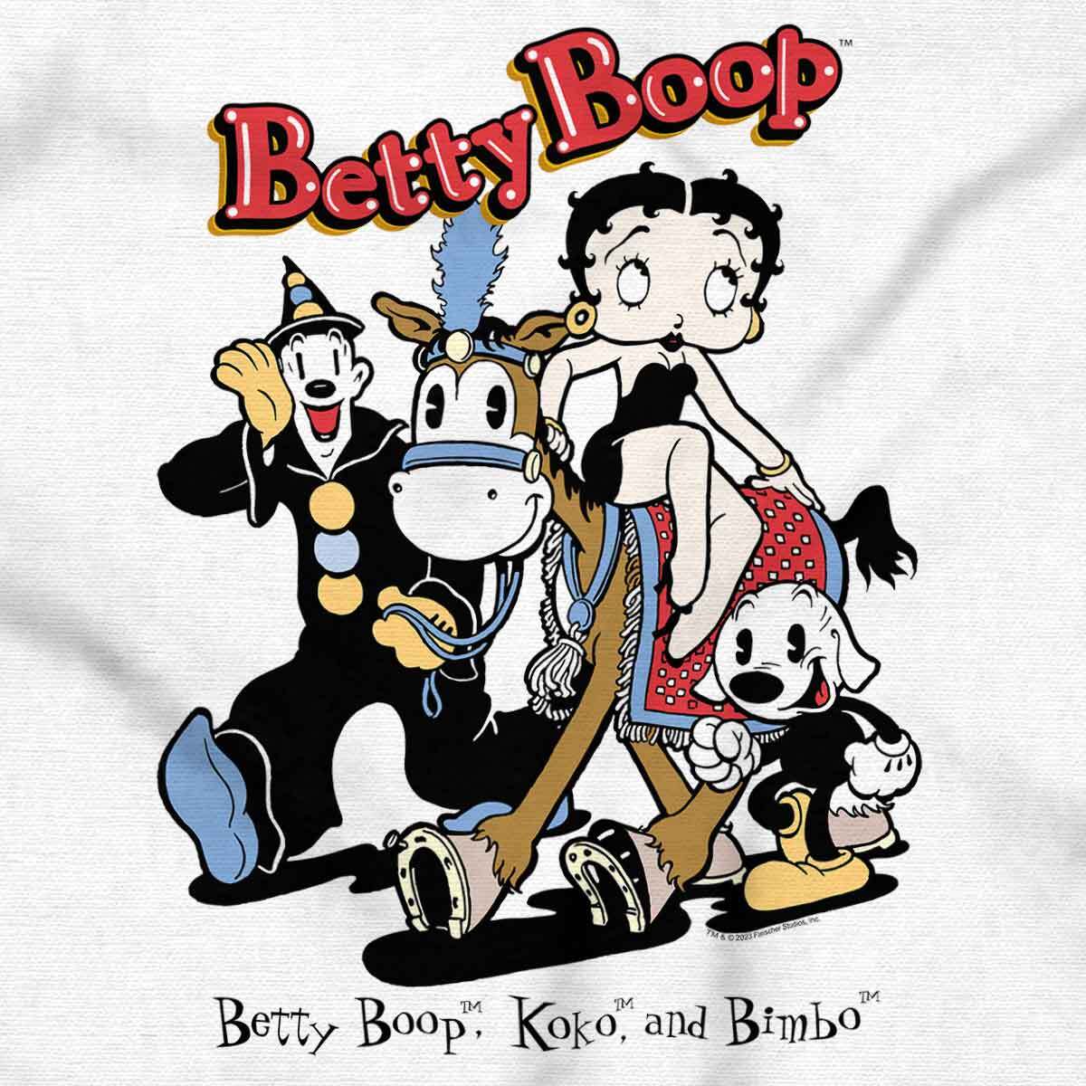 Betty Boop Vintage Cartoon Koko and Bimbo Womens Hooded