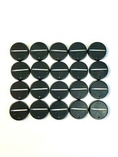 Lot Of 20 32mm Round SLOT Bases For Warhammer 40k  AoS Games Workshop Bitz