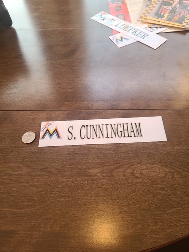 Nice Miami Marlins S Cunningham Spring Training Locker Tag | eBay