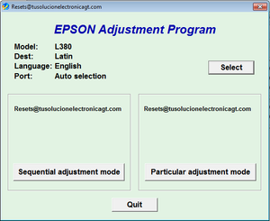 epson l380 ink pad reset software