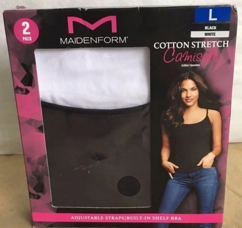 Paquete de 2 camisolas elásticas de algodón Maidenform para dama - Elige color y talla - Nuevas Foto 3 de 4