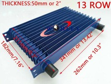 Universal 13 Row An-10an Universal Engine Transmission Oil Cooler Blue