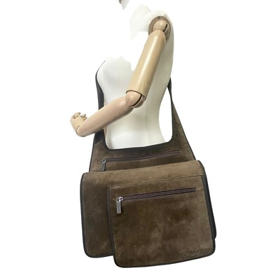 Miu Miu Shoulder Bag Archive 90's Crossbody Suede Brown Y2K Miu Miu Shoulder Bag Archive 90's Crossbody Suede Brown Y2K