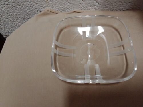 VINTAGE  3 CRYSTAL CLEAR  3 BOWLS WITH ETCHING SOUP - Picture 1 of 5