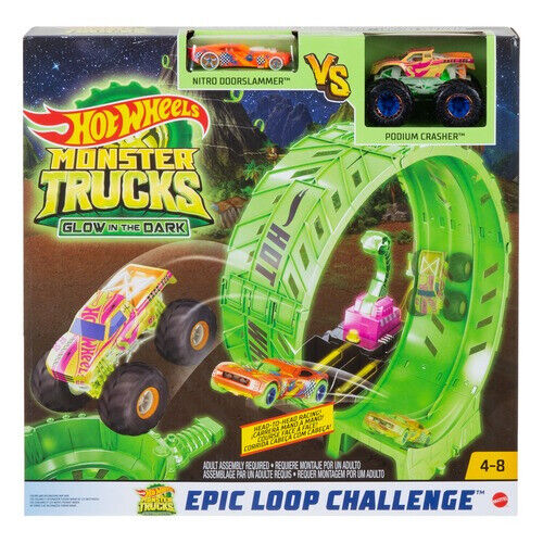 Hot Wheels Monster Truck Glow in Dark Epic Loop Play Set - Picture 1 of 5