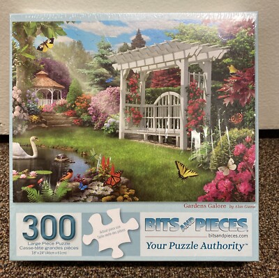 Bits and Pieces 300 pc NEW SEALED Gardens Galore 18x24