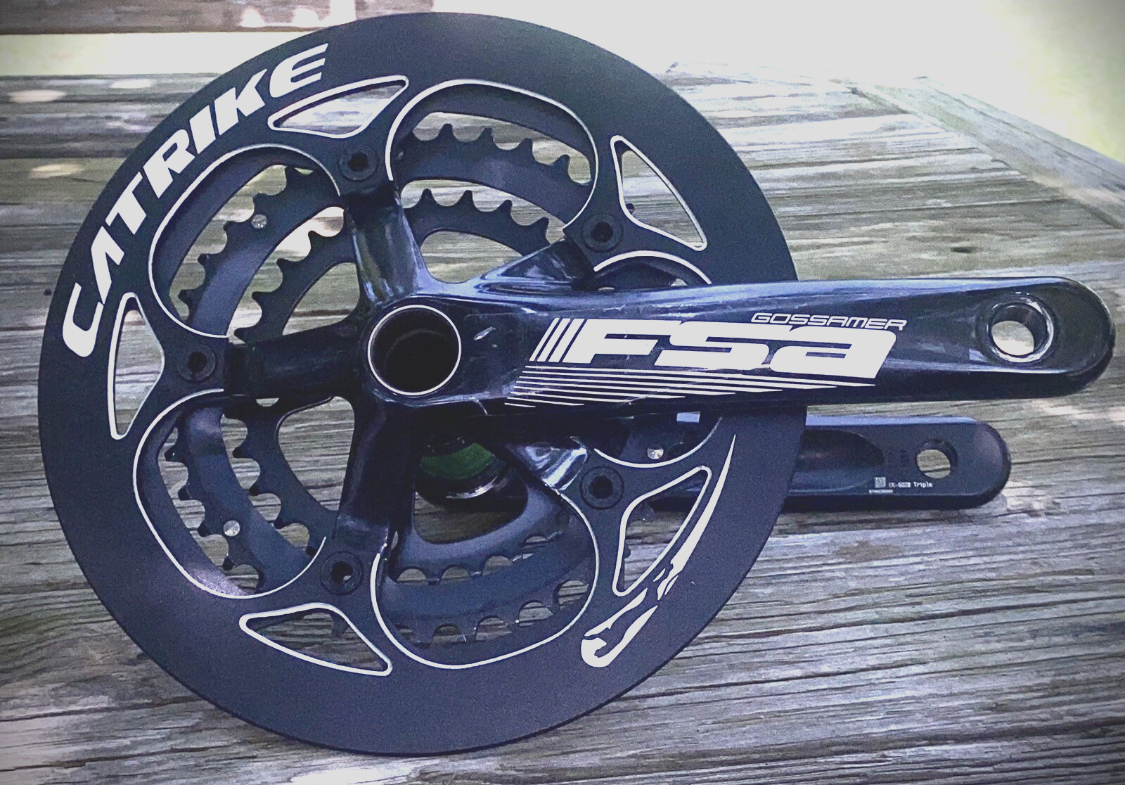 FSA Gossamer Triple Crank 165 With BB. And CNC chain Plate N