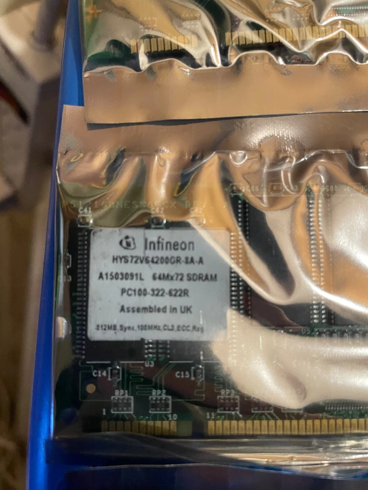 Lot of 4 - 512MB RDIMM PC100 168Pin CL2 ECC Memory - Sealed and Unused - Image 4 of 4