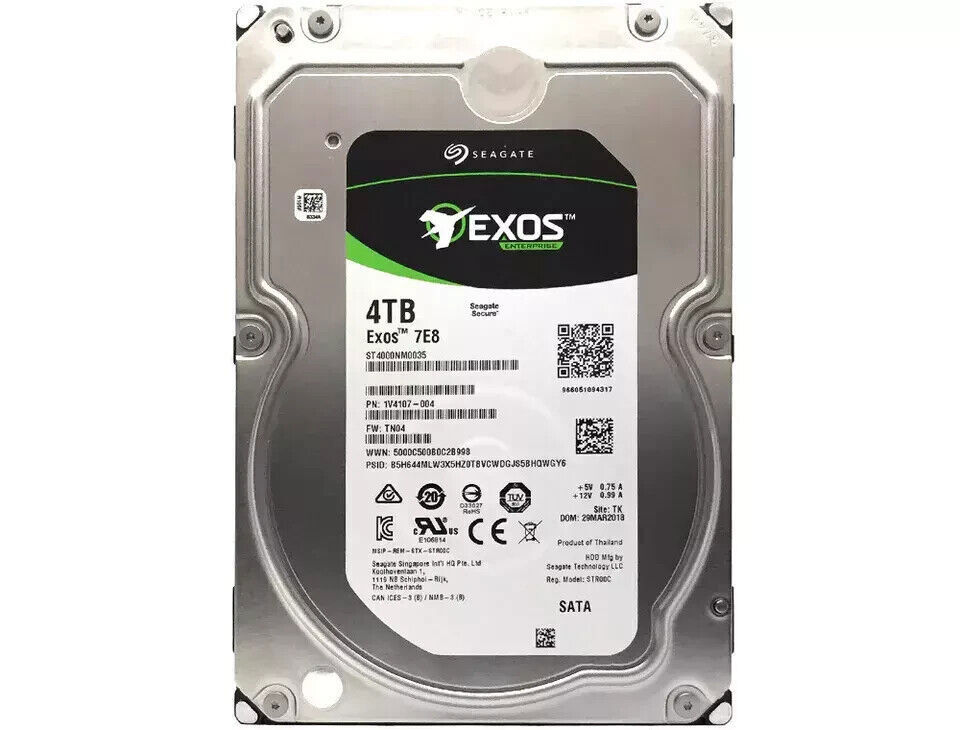 For Seagate Exos 7E8 Enterprise ST4000NM0035 4TB 3.5