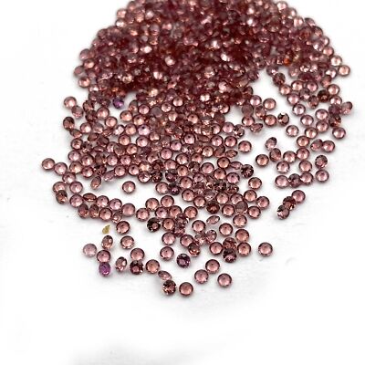 Natural Garnet Round Cut Loose Gemstone For Jewelry 100 Pcs 1.5 MM