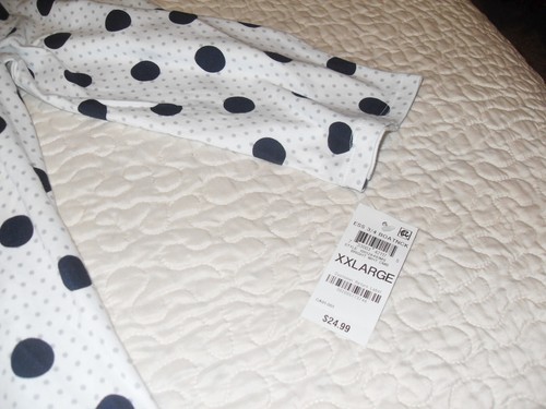 NWT Charter Club XXL Ladies Three-quarter Sleeve Polka Dot Black/White Office - Picture 4 of 5