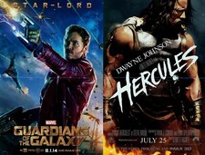 Dwayne Johnson Hercules & Chris Pratt Guardians of the Galaxy Promo Poster