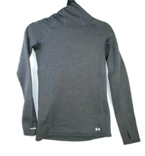 Women's Under Armour Long Sleeve Fantom Polartec Hoodie Size XS Gray Fitted