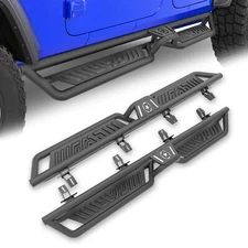 Fits For 2020-2025 Jeep Gladiator JT 4-Drs Running Boards Nerf Bars Step Plates