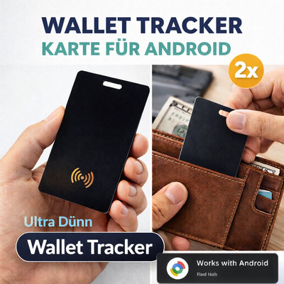 2x Tracker Karte für Android Bluetooth Geldbeutel Finder für Geldbörse Ultradünn