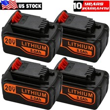 Pack 20V 8.0AH Lithium-Ion Battery for Black Decker 20 Volt LB20 LBX20 LBXR20