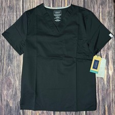 Cherokee Revolution Tech Scrub Top Womens/Unisex S Black WW7742AB NWT Certainty