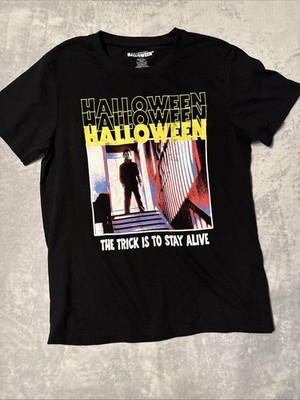 Official John Carpenter's Halloween the movie Poster T-Shirt Size L Jason Voorhe