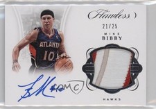 2017-18 Panini Flawless 21/25 Mike Bibby #FP-MB Patch Auto 3d3
