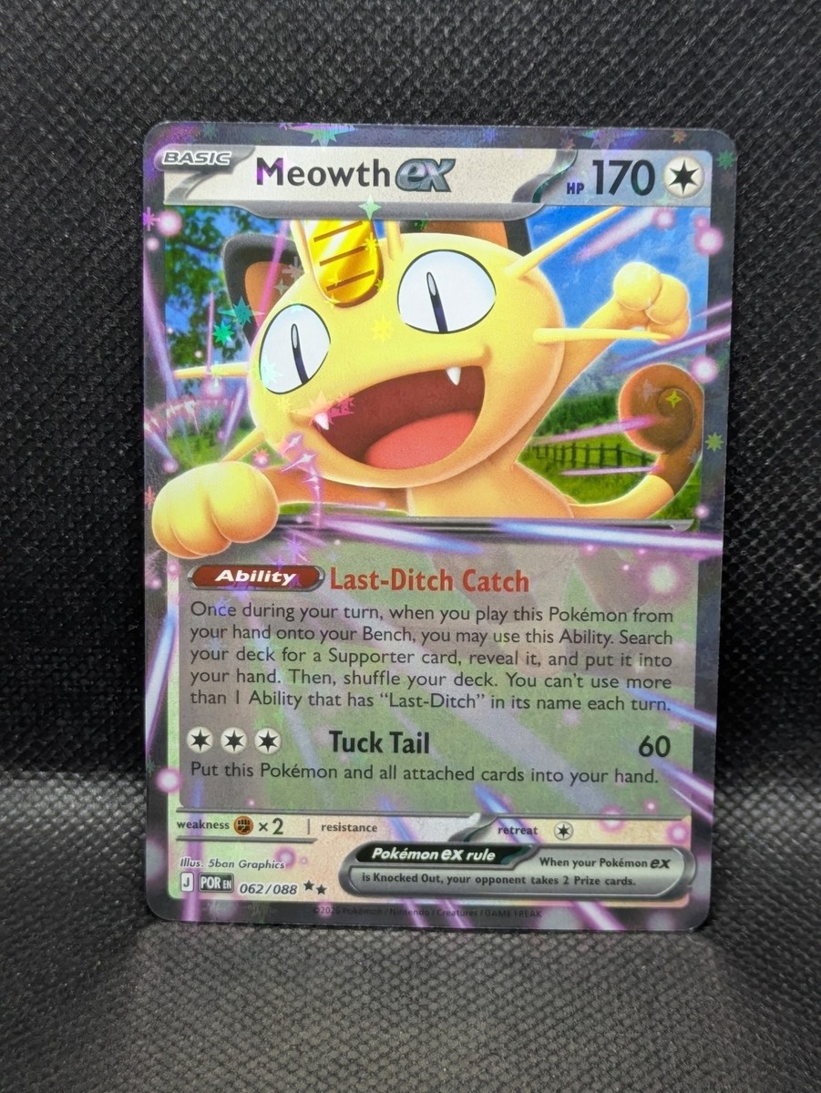 Pokémon TCG Perfect Order: Meowth EX 062/088 | eBay