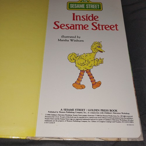 Vintage 1986 HC Golden Sturdy Book Look INSIDE SESAME STREET Sturdy Book - 1 - Foto 5 di 8