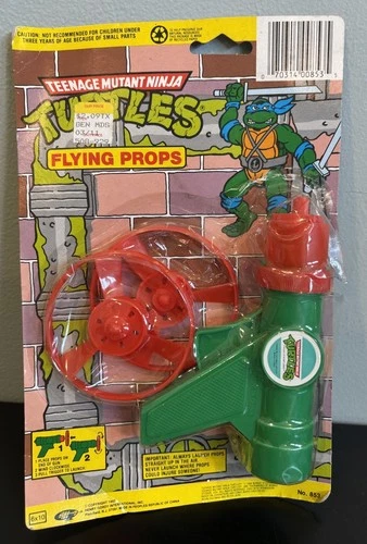VTG TMNT Teenage Mutant Ninja Turtles Flying Props 1992 853 NOS CARD DAMAGE READ