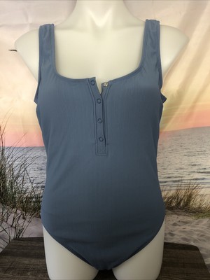 NWT Cupshe One Piece Swimsuit  Textured Powder Blue Size Small.