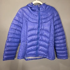 Andrew Marc Packable Lightweight Premium Down Jacket Blue Purple, Women's Size L